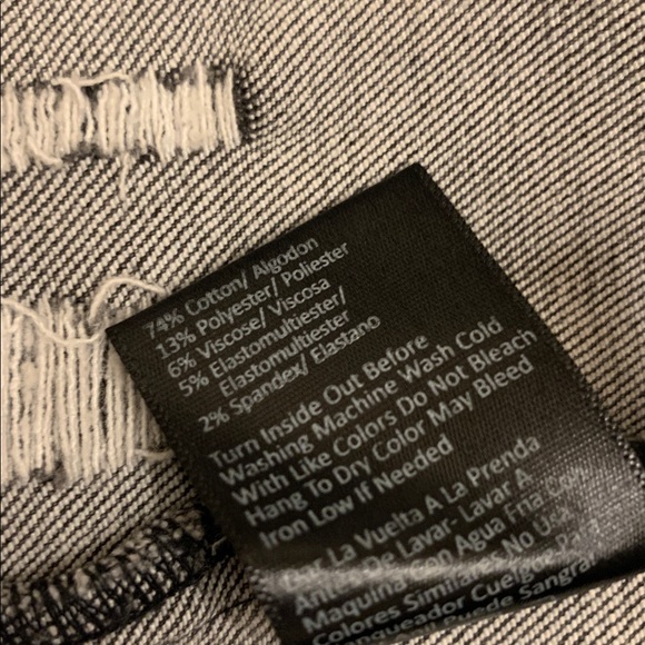 Risen ash black distressed denim jacket - Picture 5 of 6